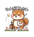 春の挨拶♪しばいぬの「すやきち」（個別スタンプ：10）