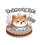 春の挨拶♪しばいぬの「すやきち」（個別スタンプ：11）