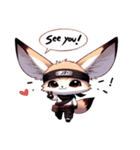 かわいい忍者のフェネックのスタンプ 001（個別スタンプ：9）