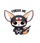 かわいい忍者のフェネックのスタンプ 001（個別スタンプ：36）