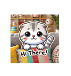 スコティッシュフォールドのひと言（個別スタンプ：3）