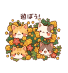 黄色の花と猫まみれ（個別スタンプ：5）