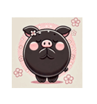 くろぶたの春だより（個別スタンプ：13）