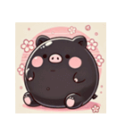 くろぶたの春だより（個別スタンプ：15）
