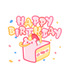 シュガーベア-お誕生日おめでとう（個別スタンプ：10）