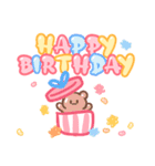 シュガーベア-お誕生日おめでとう（個別スタンプ：14）