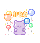 シュガーベア-お誕生日おめでとう（個別スタンプ：36）