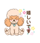 【丁寧語】犬スタンプ｜プードル（個別スタンプ：3）
