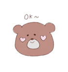 てがきクマちゃん（個別スタンプ：5）