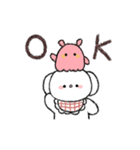ふわまる＆めんこちゃんの日常スタンプ（個別スタンプ：4）