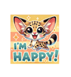 サバンナキャットのかわいいスタンプ。（個別スタンプ：13）