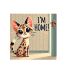 サバンナキャットのかわいいスタンプ。（個別スタンプ：26）