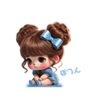 毎日使える可愛い♡小さい女の子（個別スタンプ：5）