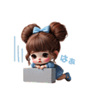 毎日使える可愛い♡小さい女の子（個別スタンプ：17）