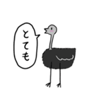 【毎年使える！】お花見に誘うダチョウ（個別スタンプ：37）