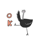 【毎年使える！】お花見に誘うダチョウ（個別スタンプ：40）