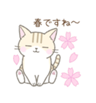 【春】毎日使える☆トラ猫さん（個別スタンプ：2）