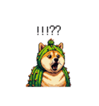 春を迎えるサボテン太っちょ柴犬（個別スタンプ：24）