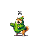 春を迎えるサボテン太っちょ柴犬（個別スタンプ：38）