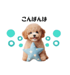 かわいいトイプーの犬スタンプ（個別スタンプ：3）