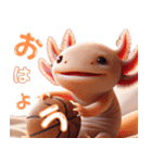 ウーパールーパー3！バスケ！3Dリアル（個別スタンプ：9）