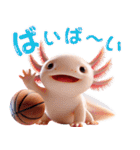 ウーパールーパー3！バスケ！3Dリアル（個別スタンプ：12）