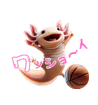 ウーパールーパー3！バスケ！3Dリアル（個別スタンプ：24）