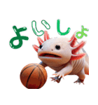 ウーパールーパー3！バスケ！3Dリアル（個別スタンプ：35）