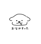 線だけの犬（文字あり）（個別スタンプ：6）