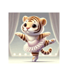 バレエを踊るトラ（個別スタンプ：3）
