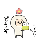 頭になにかをのせた人スタンプ/お花（個別スタンプ：15）