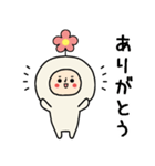 頭になにかをのせた人スタンプ/お花（個別スタンプ：23）