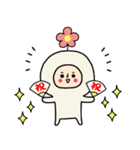 頭になにかをのせた人スタンプ/お花（個別スタンプ：27）
