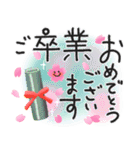 笑顔で春のご挨拶♡ゆるペン字（個別スタンプ：35）