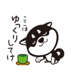 クロシバマニア2／あいさつ 柴犬（個別スタンプ：8）