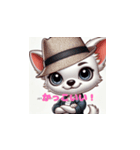 可愛らしい子犬の挨拶スタンプ（個別スタンプ：14）