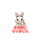 【敬語で挨拶】春色うさぎちゃん（個別スタンプ：14）