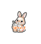 【敬語で挨拶】春色うさぎちゃん（個別スタンプ：23）