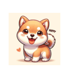 柴犬子犬の気持ち（個別スタンプ：1）