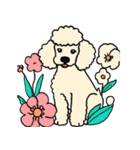 子犬と花（個別スタンプ：5）
