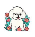 子犬と花（個別スタンプ：11）