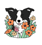 子犬と花（個別スタンプ：15）