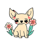 子犬と花（個別スタンプ：16）