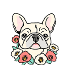 子犬と花（個別スタンプ：17）