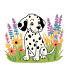子犬と花（個別スタンプ：20）