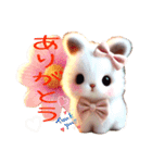 ふわふわもこもこ動物の赤ちゃんスタンプAI（個別スタンプ：2）