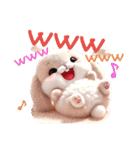 ふわふわもこもこ動物の赤ちゃんスタンプAI（個別スタンプ：4）