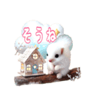 ふわふわもこもこ動物の赤ちゃんスタンプAI（個別スタンプ：19）