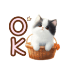 黒白ハチワレねこスタンプ（個別スタンプ：4）