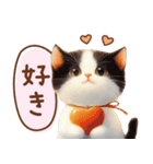 黒白ハチワレねこスタンプ（個別スタンプ：5）